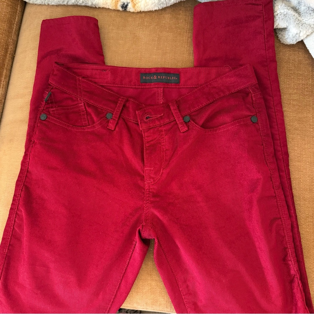 Rock & Republic Women's Bright Red Skinny Jeans